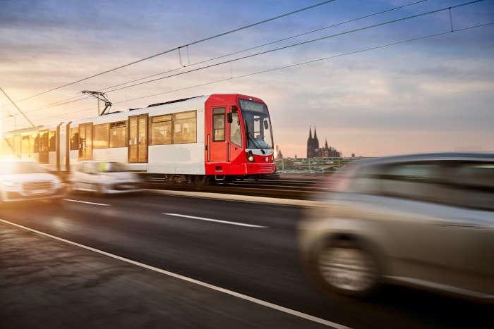 Stadtbahn auf der Severinsbrcke